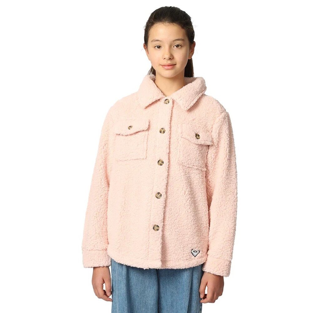 Roxy Girl's Fleece Shirt Jacket-Medium 10/12